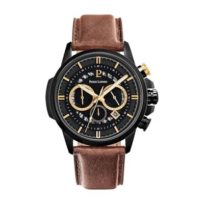 PIERRE LANNIER Montre pour homme 237F434 avec bracelet en cuir marron