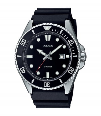 CASIO Montre pour homme avec bracelet en r&eacute;sine souple noir