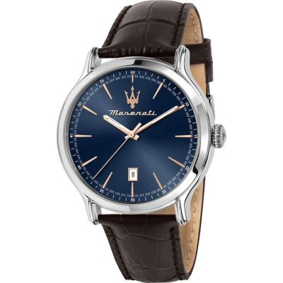 MASERATI Montre pour homme EPOCA R8851118016 avec bracelet en cuir marron