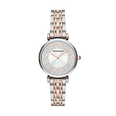 EMPORIO ARMANI Montre Seul Le Temps Femme  Gianni T-Bar Classique Cod. Ar11537 