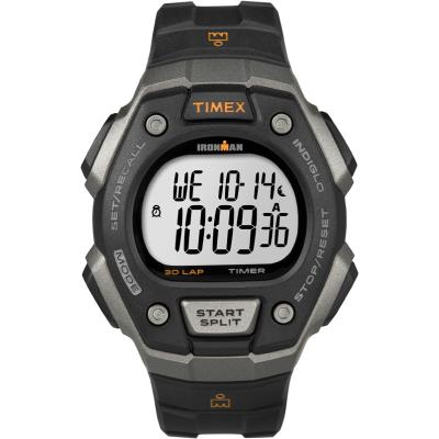 TIMEX Montre  ironman homme gris  et acier noir T5K821SU chrono 10 atm