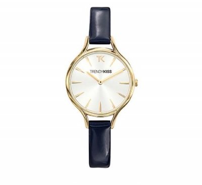 TRENDY KISS Montre  TG10093-03 - Montre Cuir Boitier Dor&eacute;e Femme