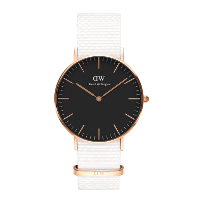 DANIEL WELLINGTON Montre Unisexe  Classic 36 Dover RG Black DW00100310