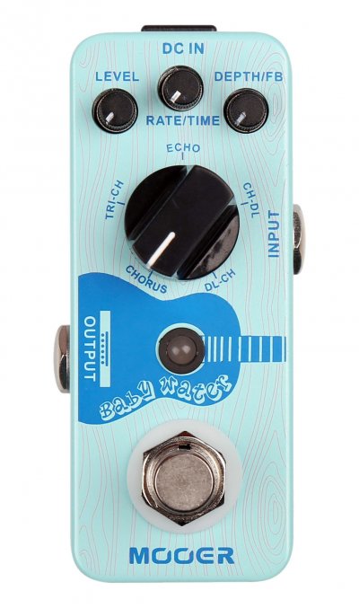 MOOER  Baby Water - P&eacute;dale de delay-chorus pour guitare acoustique