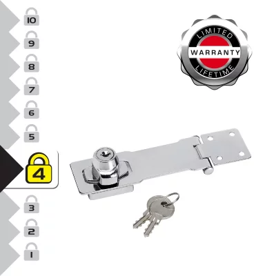 MASTER LOCK Moraillon &agrave; cl&eacute; Acier 118 mm 725EURD  Argent