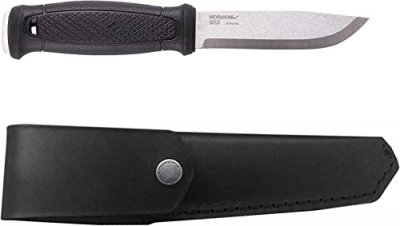 MORAKNIV  Garberg Couteau Fixe Mixte Adulte, Manche Caoutchouc Noir