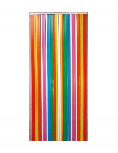 MOREL - Rideau de porte poly&eacute;thyl&egrave;ne Antilles multicolore 100x220 cm