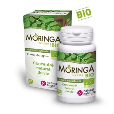 NATURALNUTRITION MORINGA OLEIFERA BIO Concentr&eacute;naturel de vie bo&icirc;te de 60 g&eacute;lules