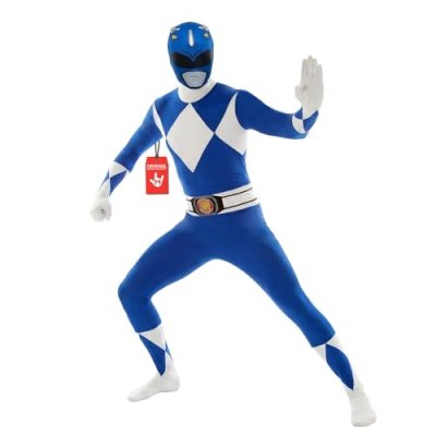 MORPHSUITS  Costume Power Ranger Bleu D&eacute;guisement Adulte Super-h&eacute;ros Power Rangers XL 