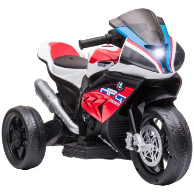 HOMCOM Moto &eacute;lectrique pour enfant BMW HP4 race 3 roues 6 V 2,5 Km/h phare effets sonores rouge
