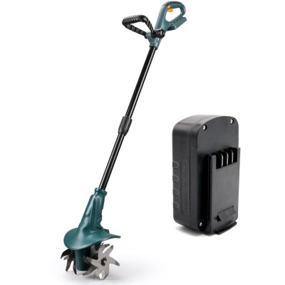 FISHTEC Motobineuse Electrique Sans Fil 18V avec Batterie - 4 Fraises Largeur de travail 20 CM