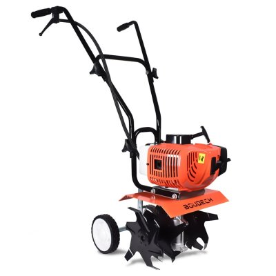 BOUDECH Motobineuse motoculteur 2 temps compact 52cc et 1,2hp largeur de travail 30cm
