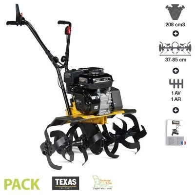 Motobineuse thermique puissante 5,6cv 2 vitesses 3 largeurs de travail jusqu'&agrave; 85cm Lilli 534TG