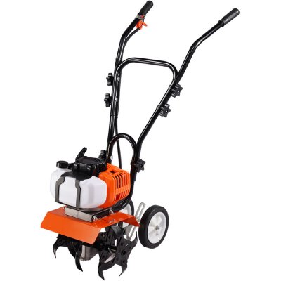 VEVOR Motoculteur &agrave; Essence 43CC &agrave; 2 Temps Avec 4 Dents Avant R&eacute;glables Grandes Roues