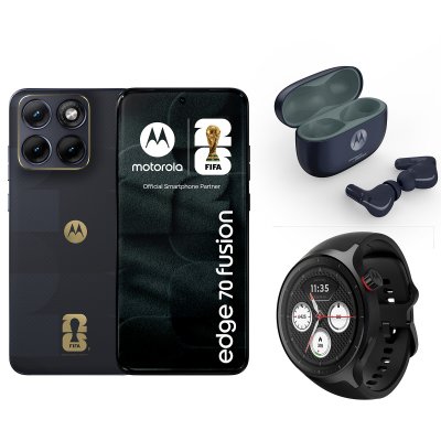 MOTOROLA  Edge 70 Fusion FIFA Edition - 256 Go + Moto Buds 2 Plus + Moto Watch
