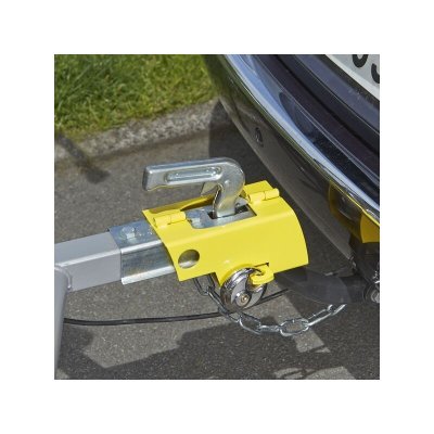 MOTTEZ  Antivol t&ecirc;te d'attelage Jaune 20 cm