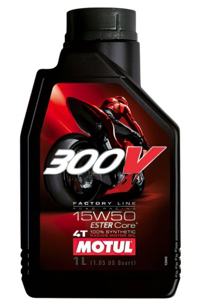MOTUL  300v Fl Road Racing 15w50 Oil 1l Clair