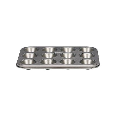 PATISSE Moule &agrave; 12 muffins ou cupcakes en acier antiadh&eacute;sif 35x27cm