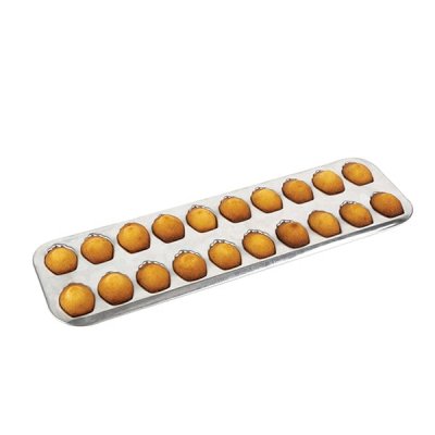 GOBEL Moule &agrave; 20 mini madeleines en fer blanc -  - plaque &agrave; patisserie