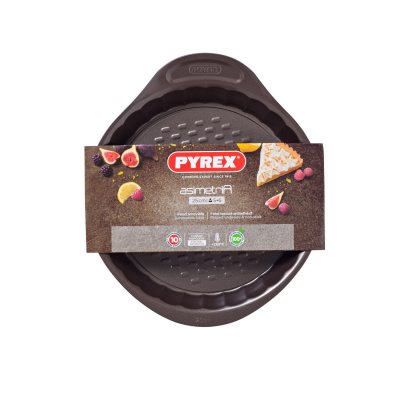 PYREX Moule &agrave; tarte 25 cm avec fond amovible en m&eacute;tal,  asimetriA
