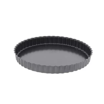 DE BUYER Moule &agrave; tarte acier rev&ecirc;tu D24 x H2.8 cm Multicolore 