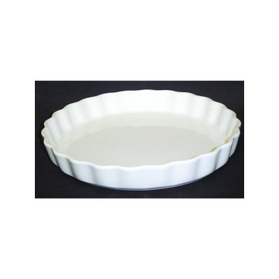 GIRARD Moule &agrave; tarte diam&egrave;tre 27 cm en porcelaine blanc