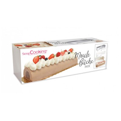SCRAPCOOKING Moule b&ucirc;che inox  avec un insert offert Argent
