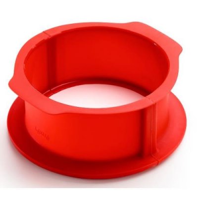 LEKUE Moule Duo &Agrave; Charlotte En Silicone D&eacute;montable Rouge 18cm