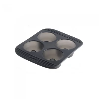 MASTRAD Moule pour 4 babas en silicone -  - Gris - Silicone