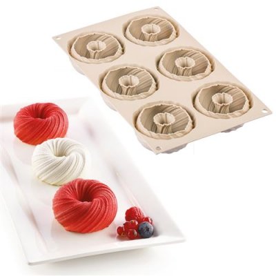  Moule silicone 3D 6 pi&egrave;ces silicone Gris Silikomart