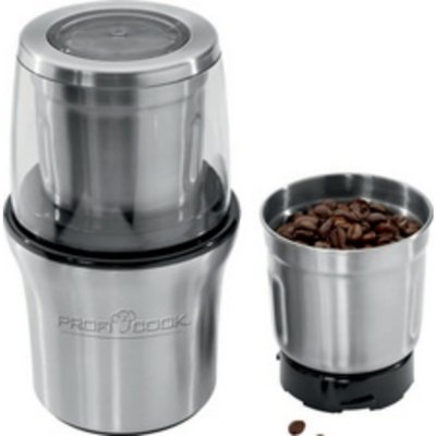 PROFICOOK Moulin &agrave; caf&eacute; PC-KSW 1021, argent