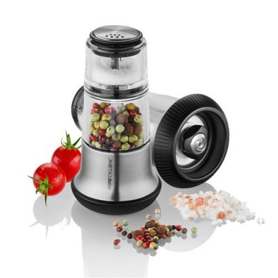 GEFU Moulin &agrave; poivre avec sali&egrave;re inox en acier inoxydable argent