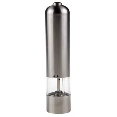 Moulin &agrave; poivre &eacute;lectrique Led - D 5 x H 23 cm - Argent&eacute;