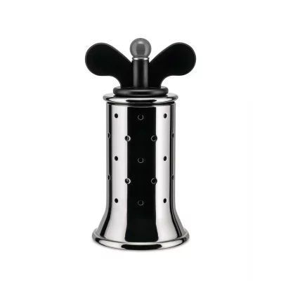ALESSI Moulin &agrave; poivre en acier et ailettes noires - 