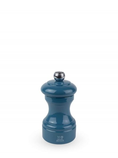 PEUGEOT Moulin &agrave; poivre manuel en bois laqu&eacute; bleu pacifique H10cm