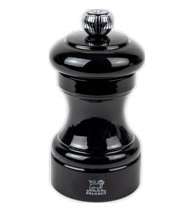 PEUGEOT Moulin &agrave; poivre manuel en bois laqu&eacute;, noir, 10 cm - 4' bistro