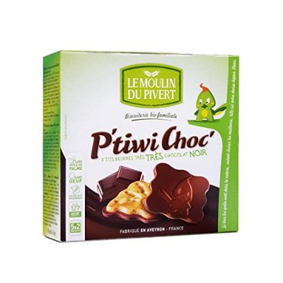 LE MOULIN DU PIVERT Moulin Pivert P&rsquo;Tiwi Choc au Chocolat Noir BIO 125 g