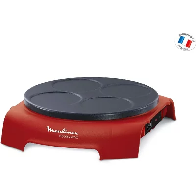 MOULINEX  Cr&ecirc;pi&egrave;re 4 Cr&ecirc;pes 720W Noir Rouge