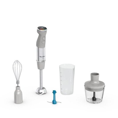 MOULINEX  Pied mixeur Quickchef +, Mixeur plongeant, 1000 W, 20 vitesses, 2 accessoires DD67EB10 