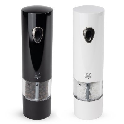 PEUGEOT Moulins &agrave; poivre et sel &eacute;lectrique noir et blanc 20cm