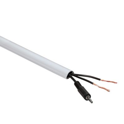 D LINE Moulure d&eacute;corative demi-circulaire D-Line 16x08 mm blanche 2 m