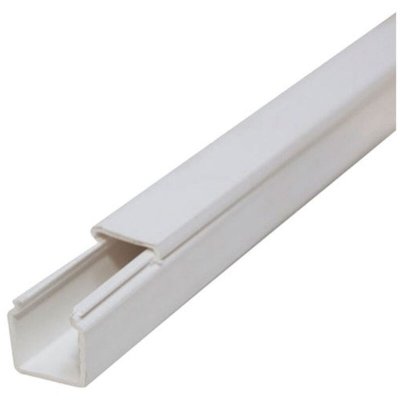 ELECTRALINE Moulure &eacute;lectrique en PVC - 40 x 17 mm - 2 m - blanc