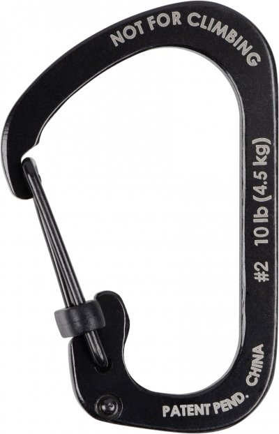 NITE IZE Mousqueton Carabiner Slide Lock Taille 2 -  Noir