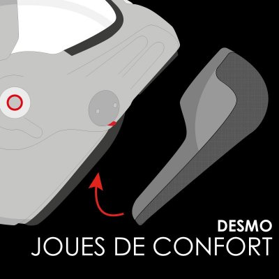 ROOF Mousses de joues  pour casque RO32 Desmo- 58/60/61