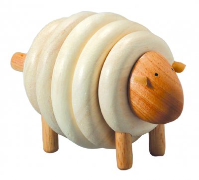 PLAN TOYS Mouton &agrave; Enfiler en Bois 