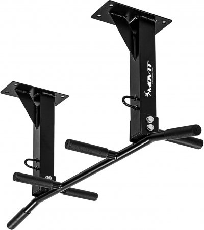 MOVIT &reg; Barre de traction noire fixation au plafond Noir