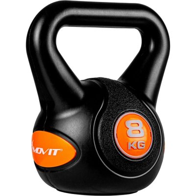 MOVIT  Kettlebell plastique 8 kg - Noir/orange