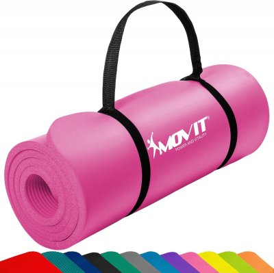 MOVIT  Tapis de gymnastique 183cm x 60cm x 1,0cm, Rose