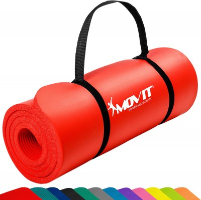 MOVIT  Tapis de gymnastique 183cm x 60cm x 1,0cm, Rouge
