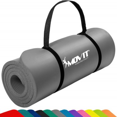 MOVIT  Tapis de gymnastique 190cm x 60cm x 1,5cm, gris